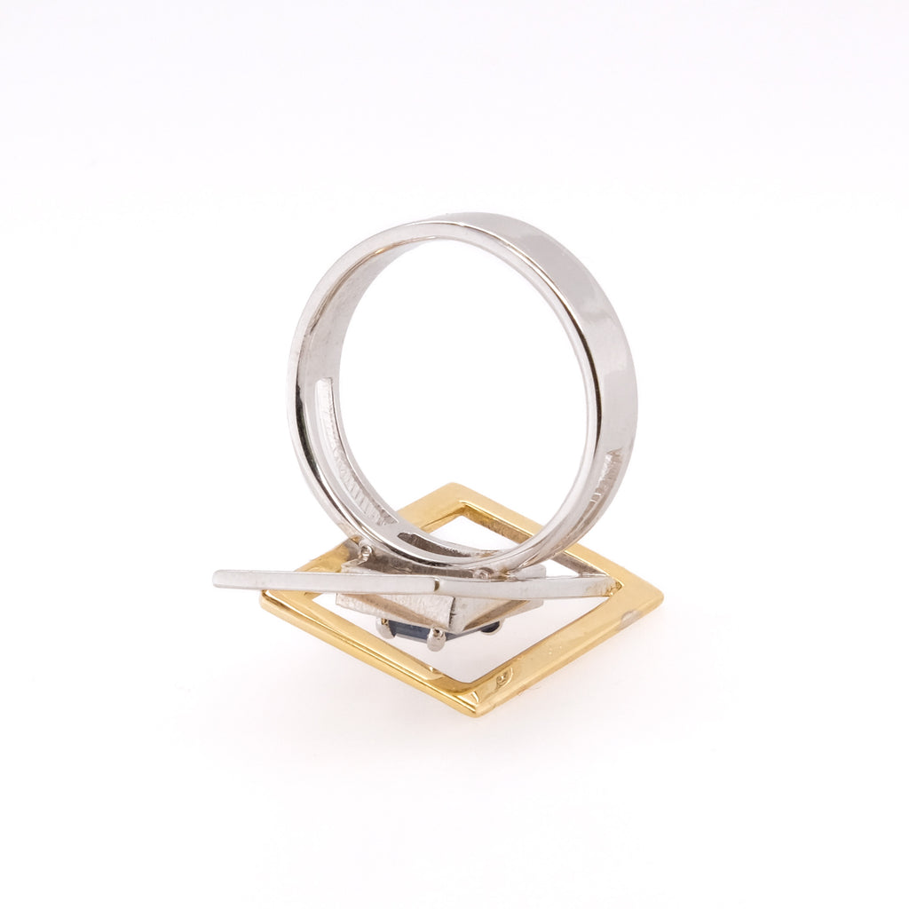18k Sapphire & Diamond Cocktail Ring