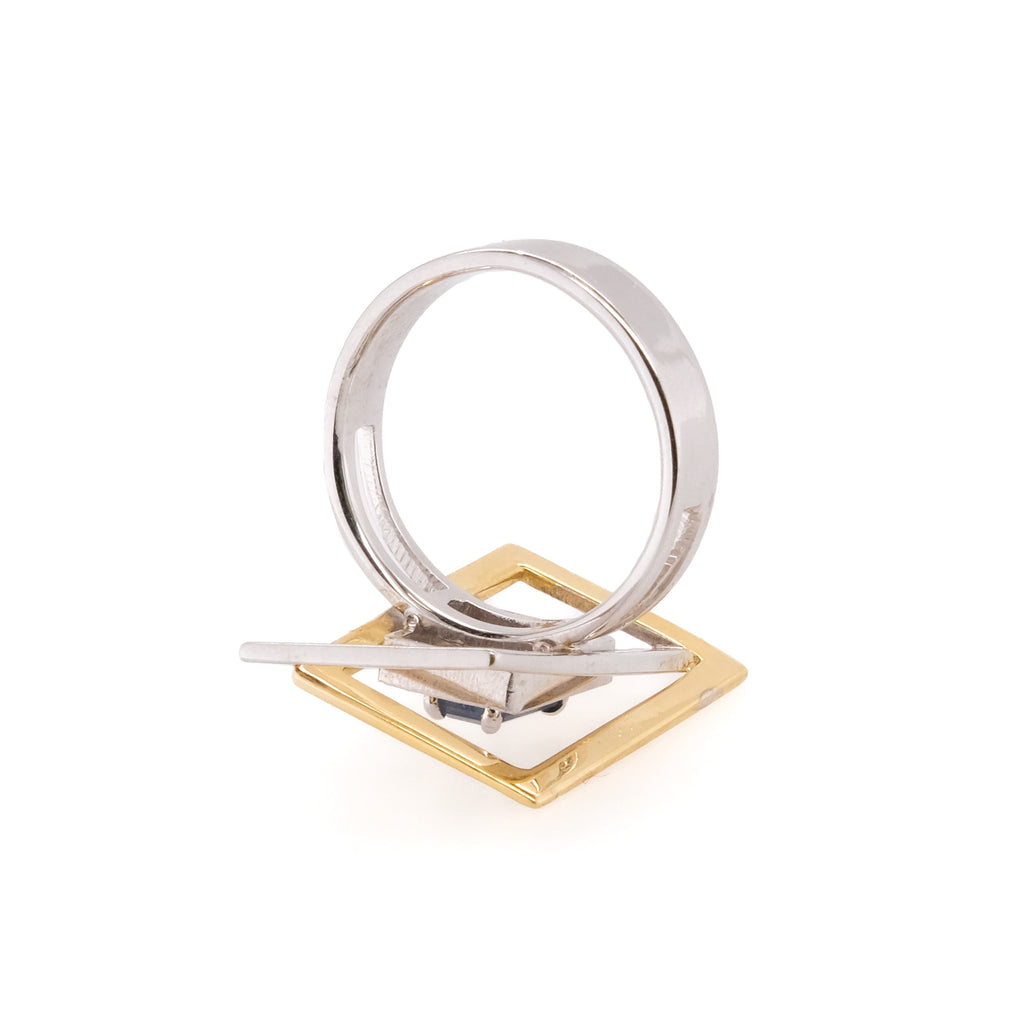 18k Sapphire & Diamond Cocktail Ring