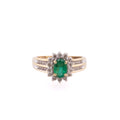 14k Emerald & Diamond Ring