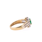 14k Emerald & Diamond Ring