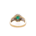 14k Emerald & Diamond Ring