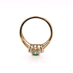 14k Emerald & Diamond Ring