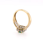 14k Emerald & Diamond Ring