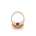 14k Esther Gallant Lapis & Diamond Ring