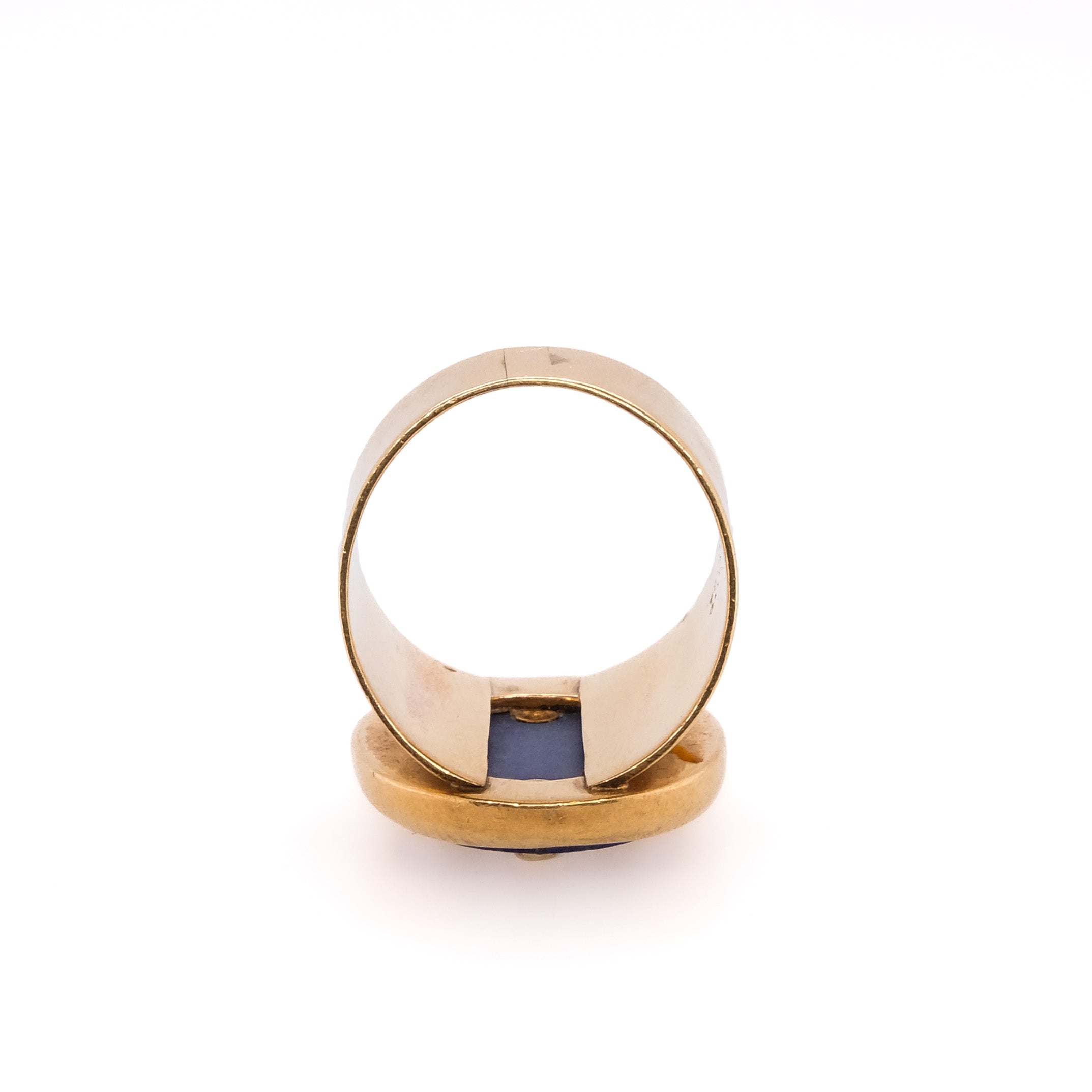 14k Esther Gallant Lapis & Diamond Ring