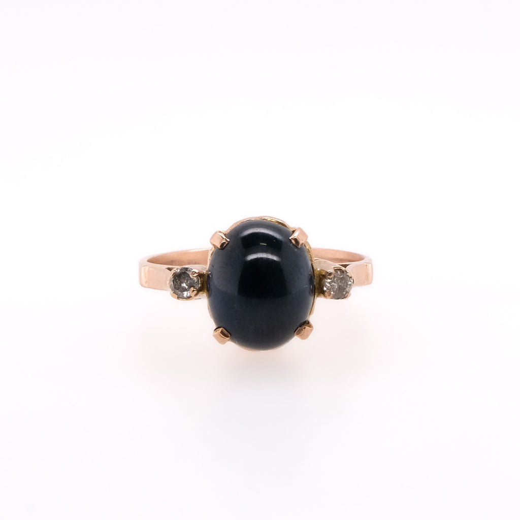 9k Sapphire & Diamond Ring