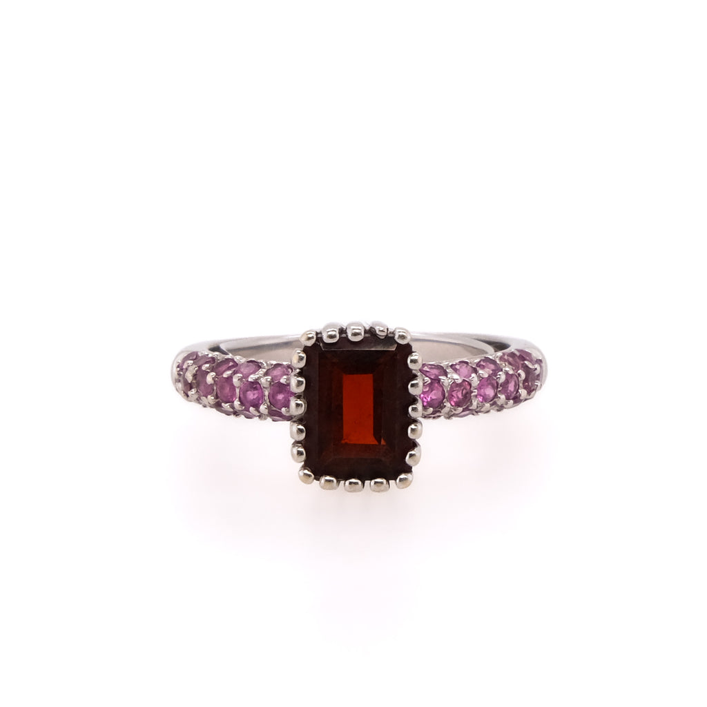 14k Garnet & Pink Sapphire Ring