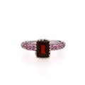 14k Garnet & Pink Sapphire Ring
