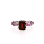 14k Garnet & Pink Sapphire Ring
