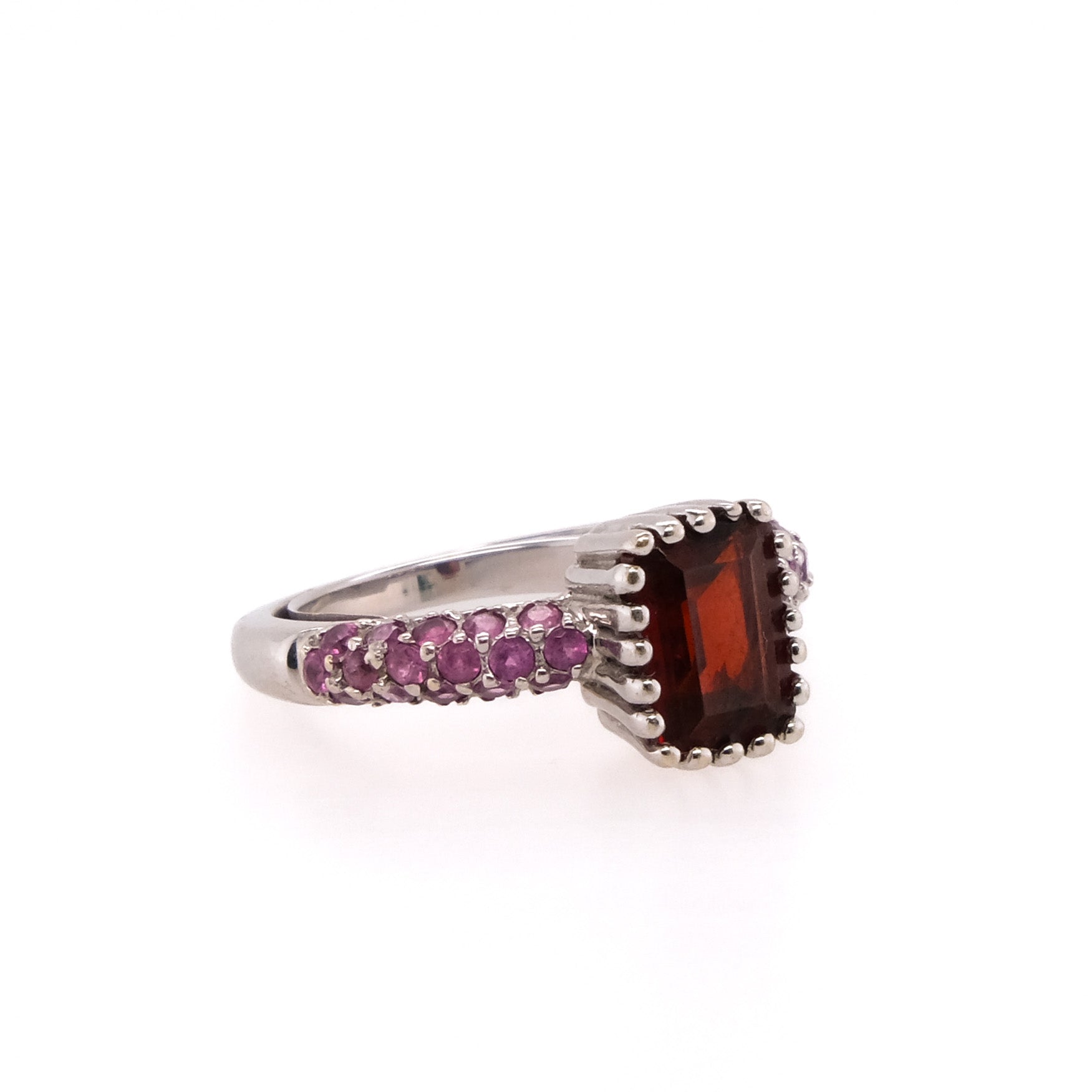14k Garnet & Pink Sapphire Ring