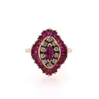 14k Ruby & Diamond Cocktail Ring