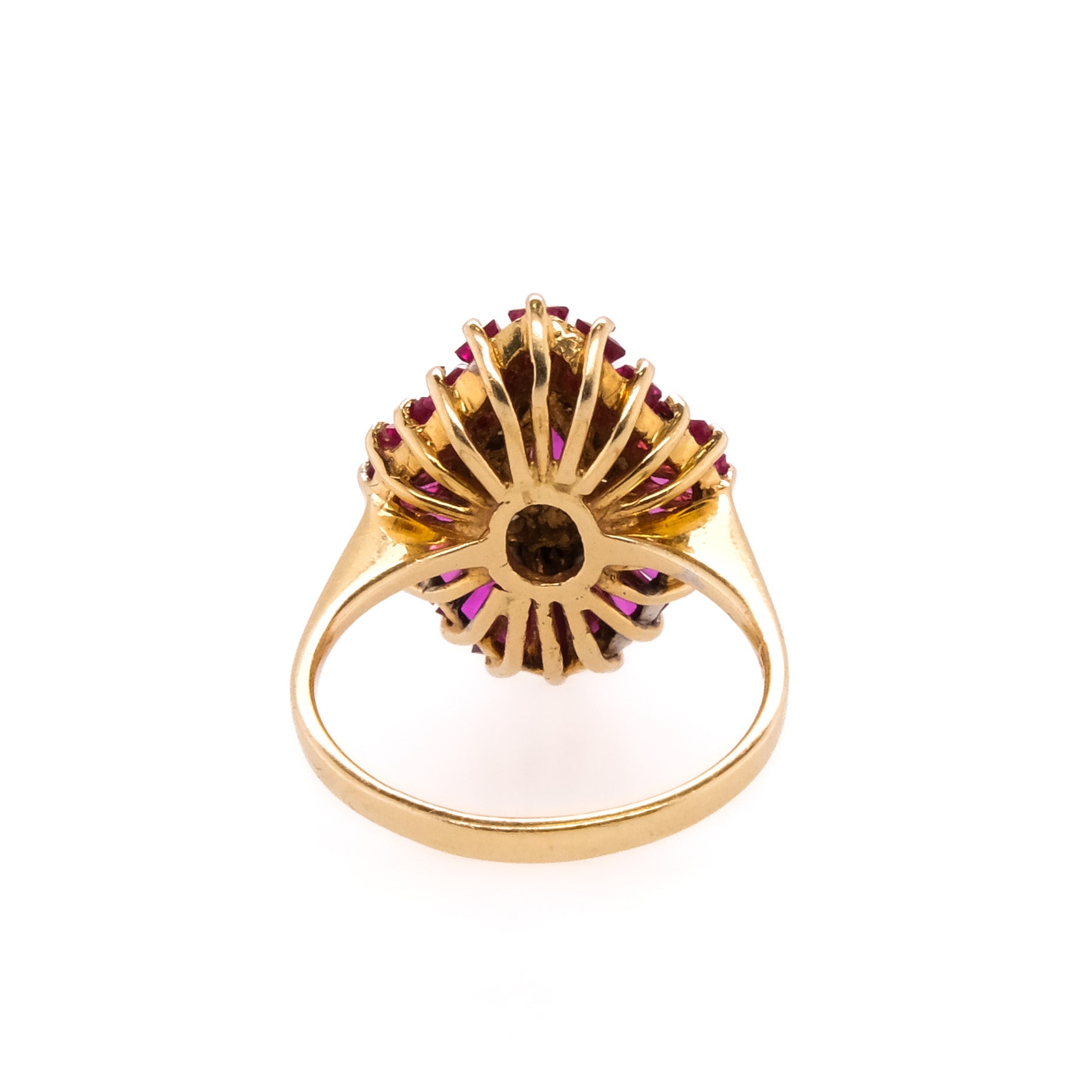 14k Ruby & Diamond Cocktail Ring