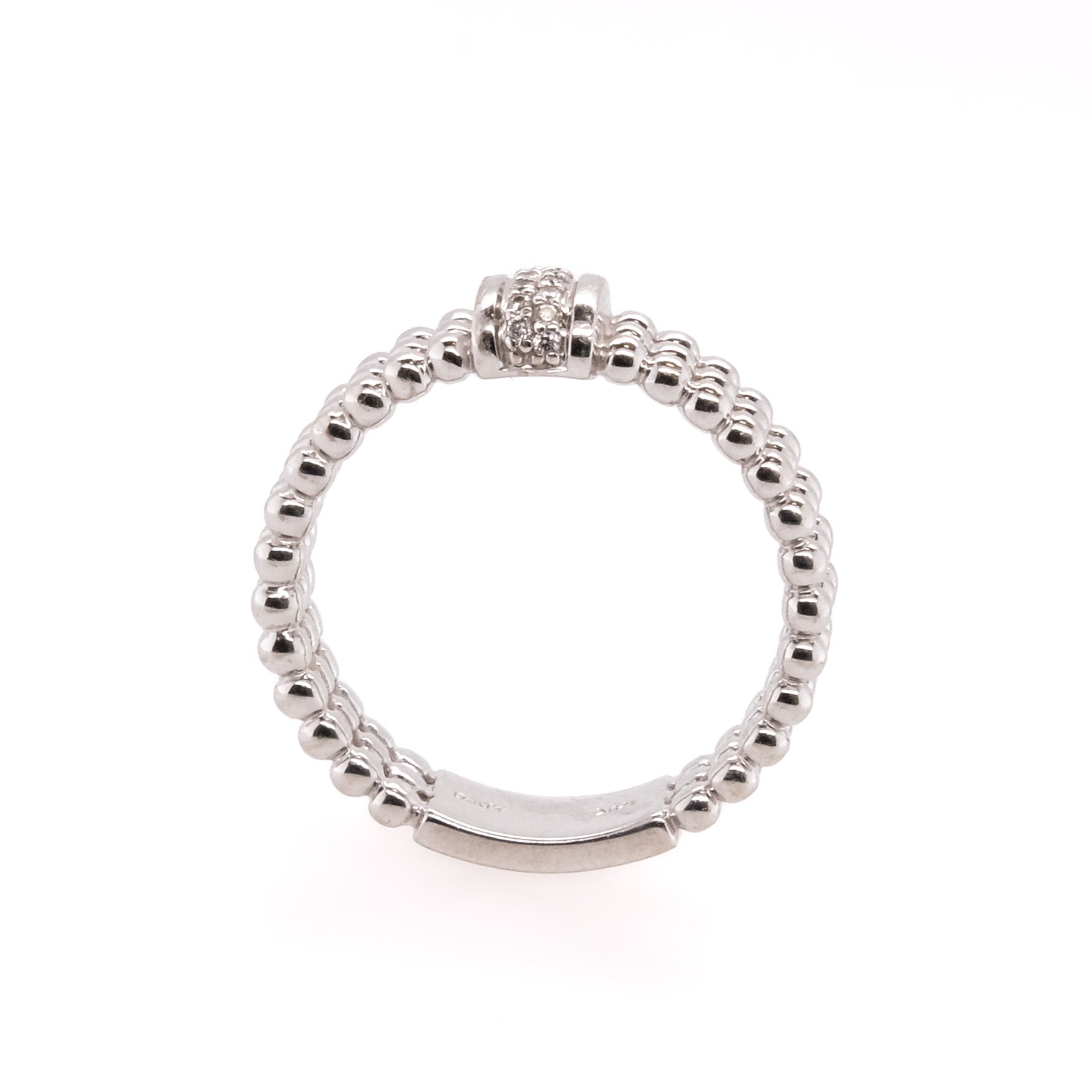 14k Textured Diamond Band