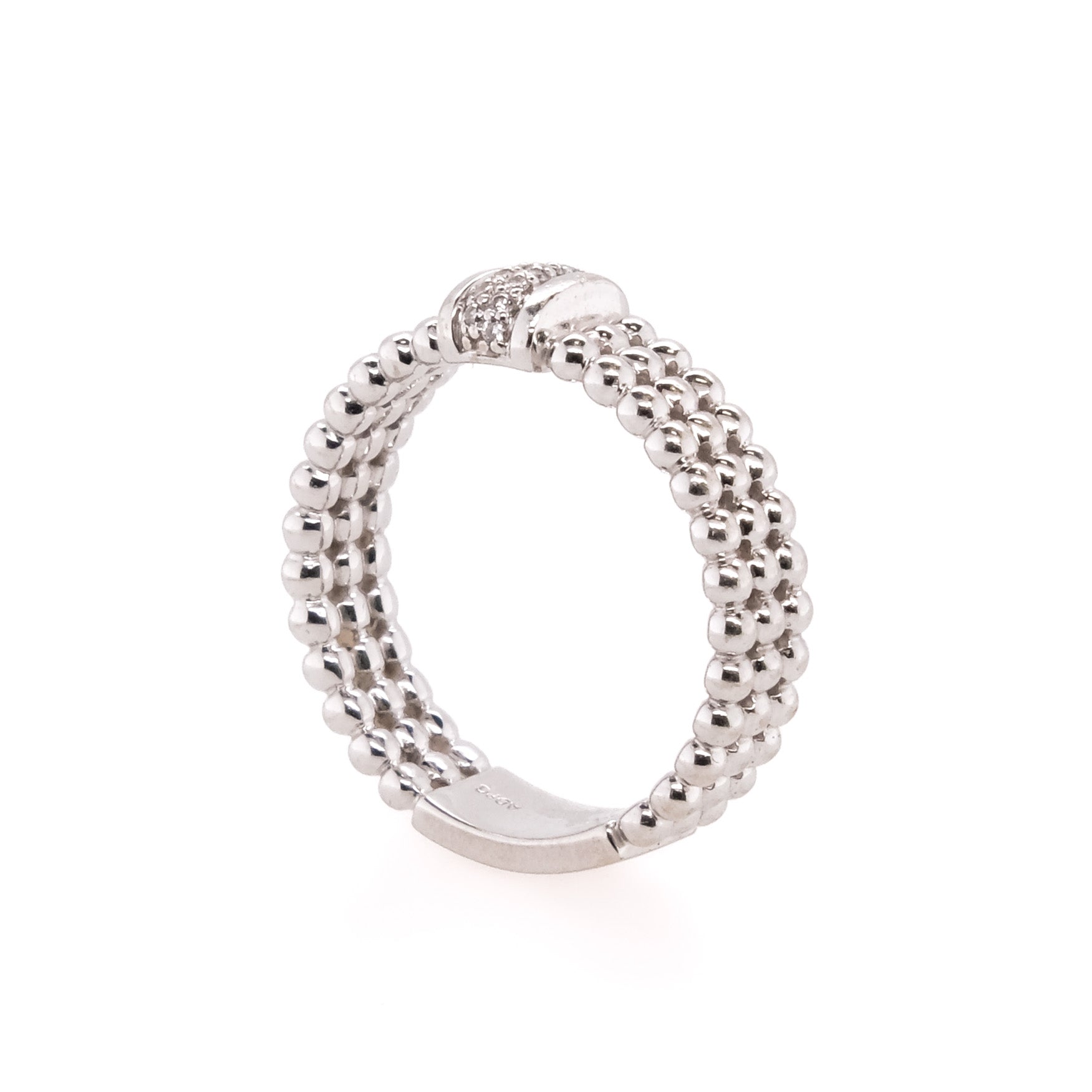 14k Textured Diamond Band