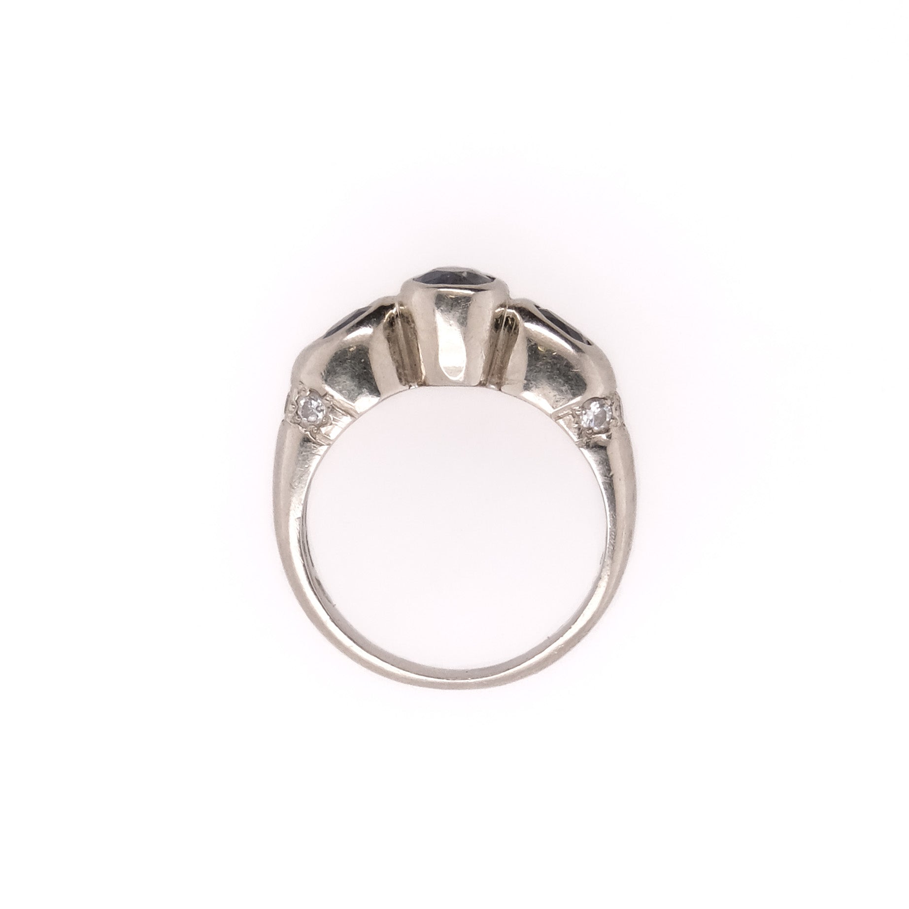 14k Sapphire & Diamond Ring