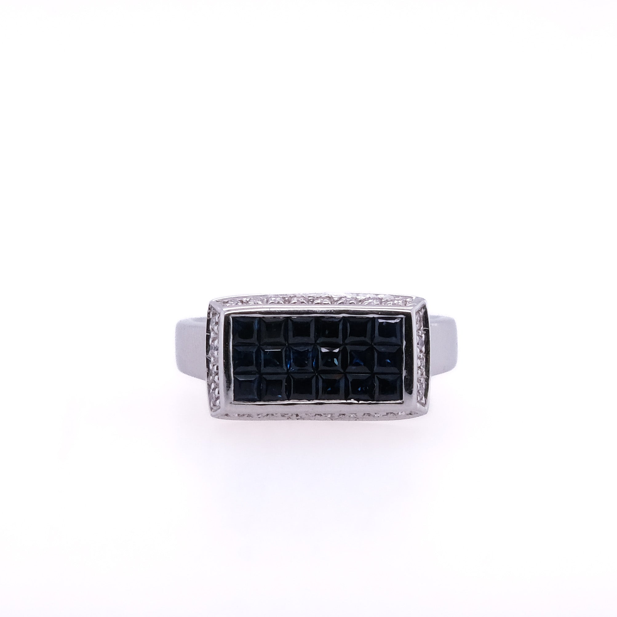 18k Sapphire & Diamond Ring