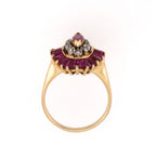 14k Ruby & Diamond Cocktail Ring