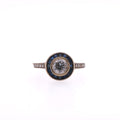 18k Diamond & Blue Sapphire Ring
