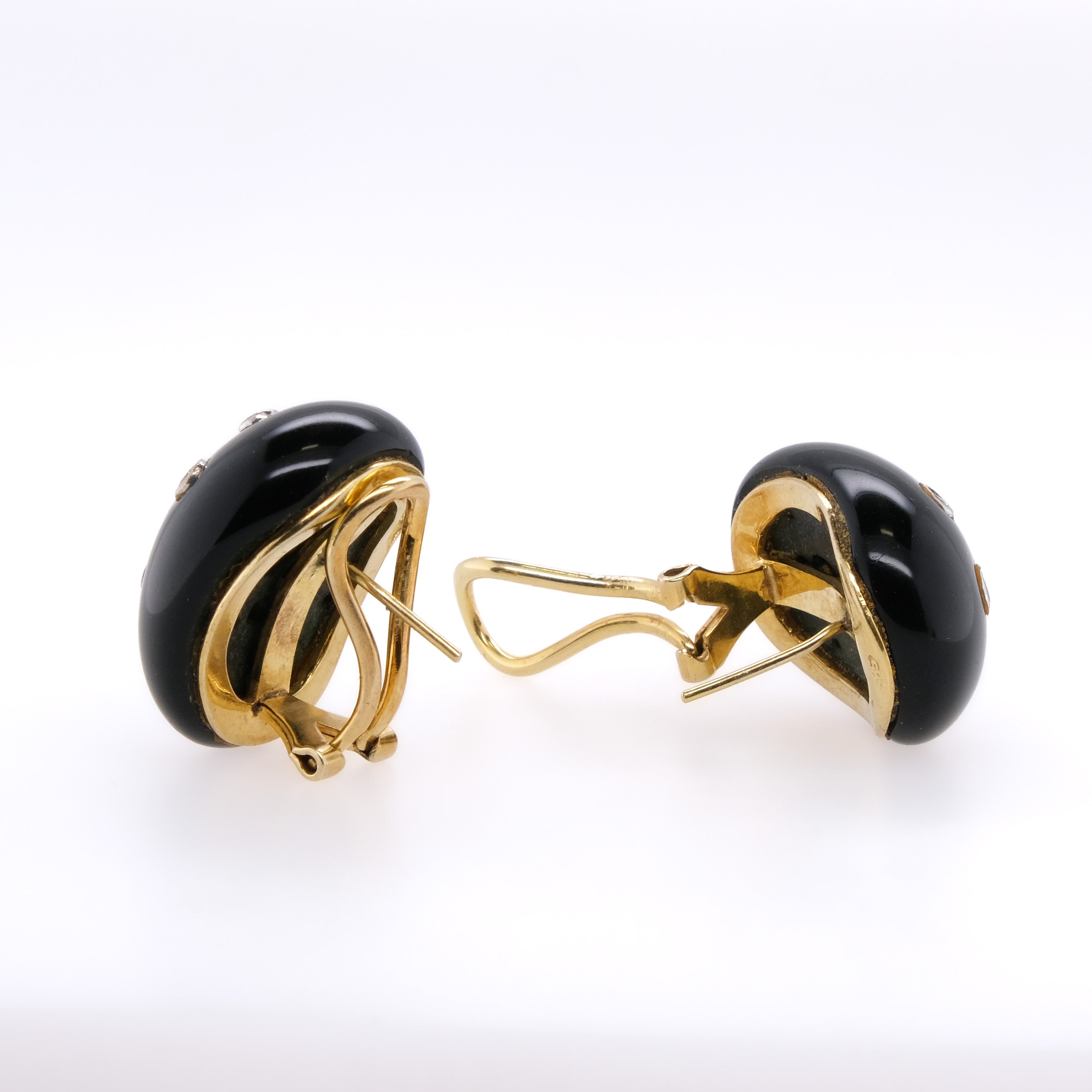 14k Onyx & Diamond Earrings