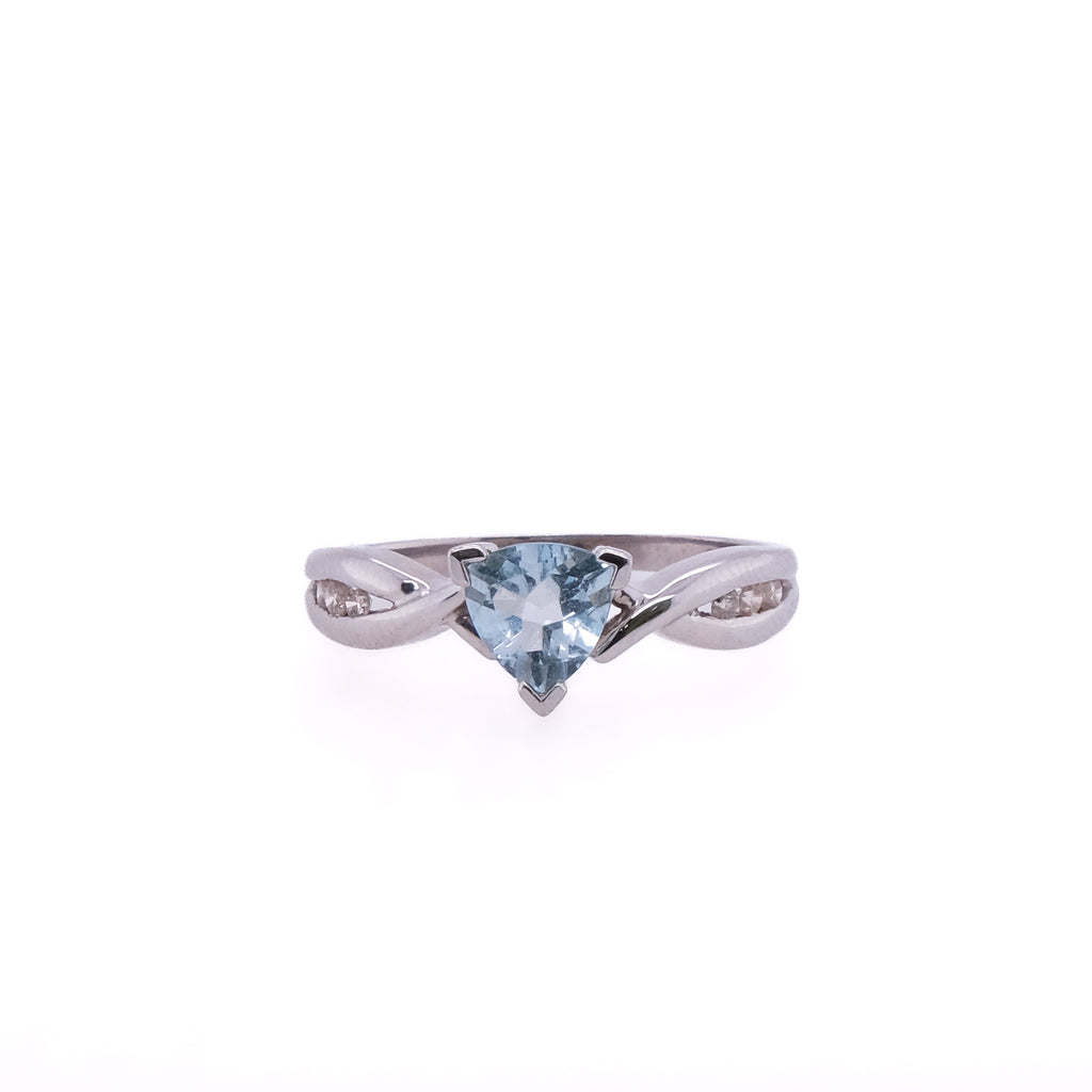 10k Topaz & Diamond Ring