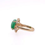 14k Jade & Diamond Ring