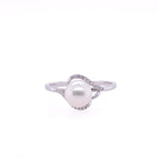 14k Pearl & Diamond Ring
