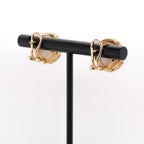 14k Mabe Pearl & Diamond Earrings