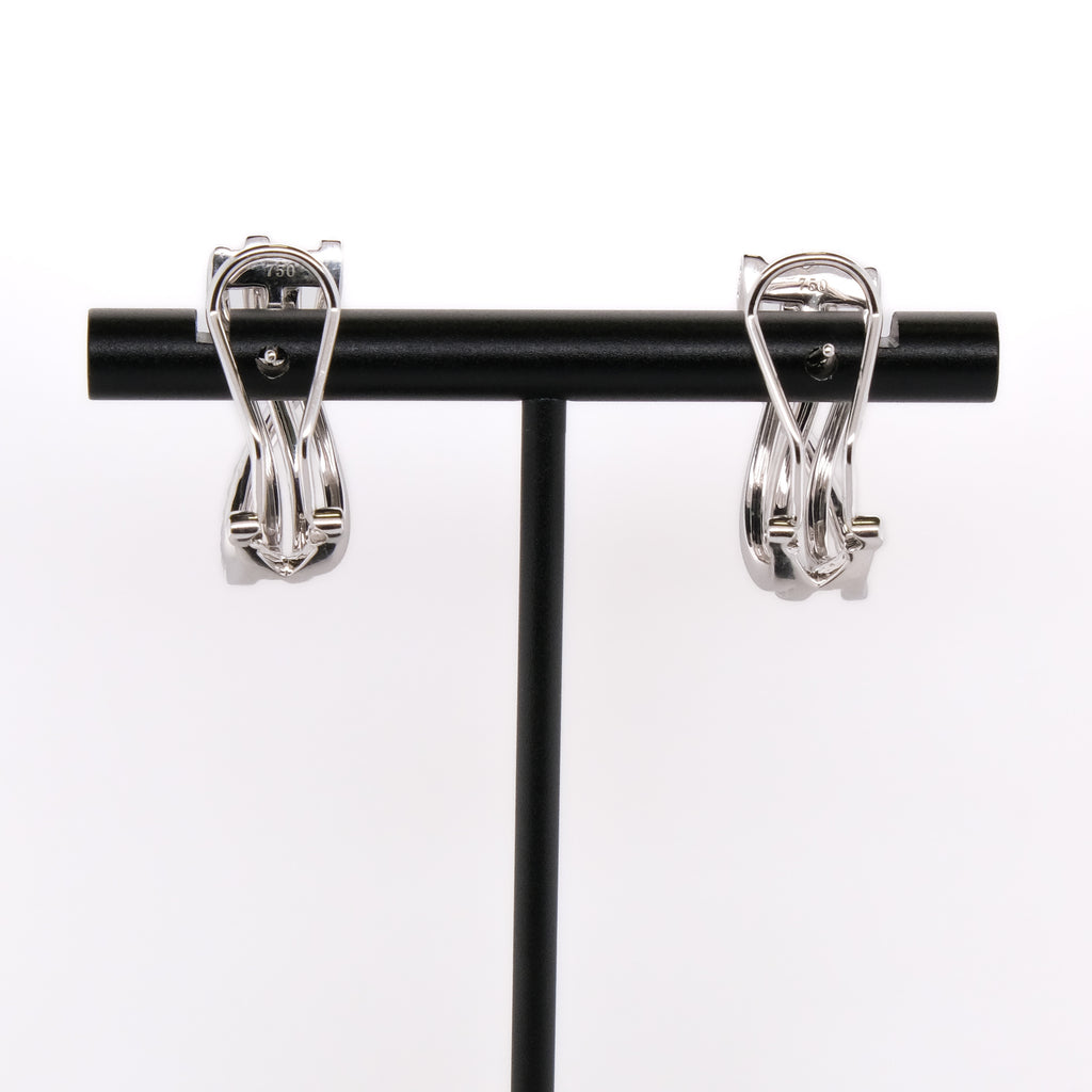 18k French Back Diamond Earrings