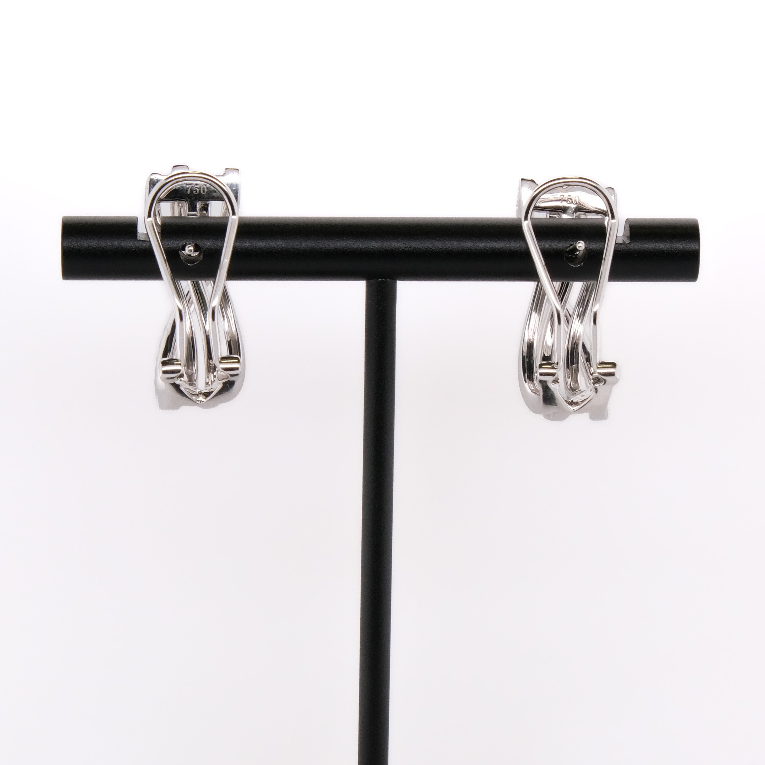 18k French Back Diamond Earrings
