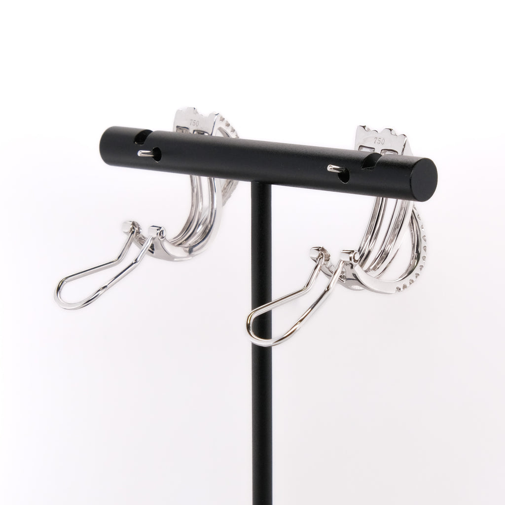 18k French Back Diamond Earrings