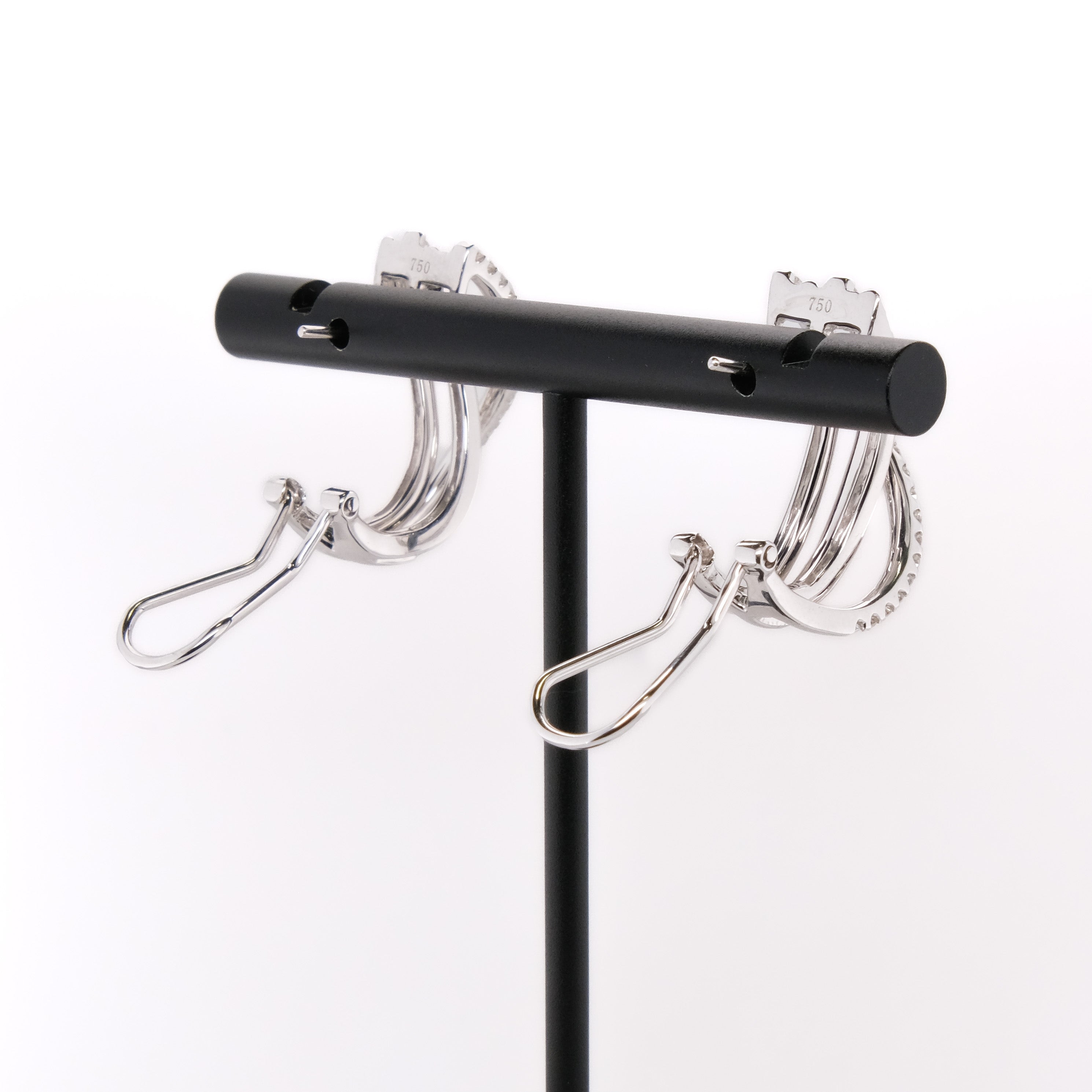 18k French Back Diamond Earrings