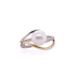 14k Pearl & Diamond Ring