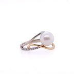 14k Pearl & Diamond Ring
