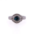 14k Blue Diamond Ring