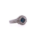 14k Blue Diamond Ring