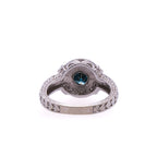 14k Blue Diamond Ring