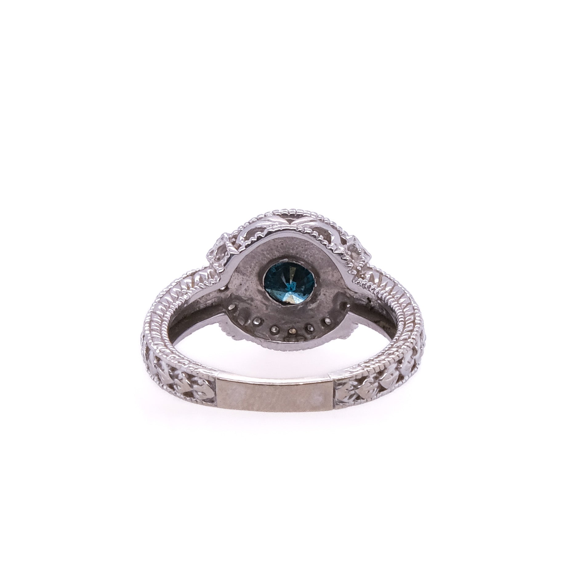 14k Blue Diamond Ring
