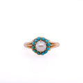 18k Pearl & Turquoise Ring