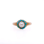 18k Pearl & Turquoise Ring
