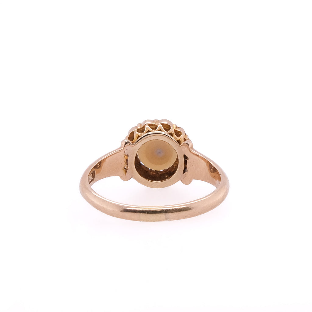 18k Pearl & Turquoise Ring