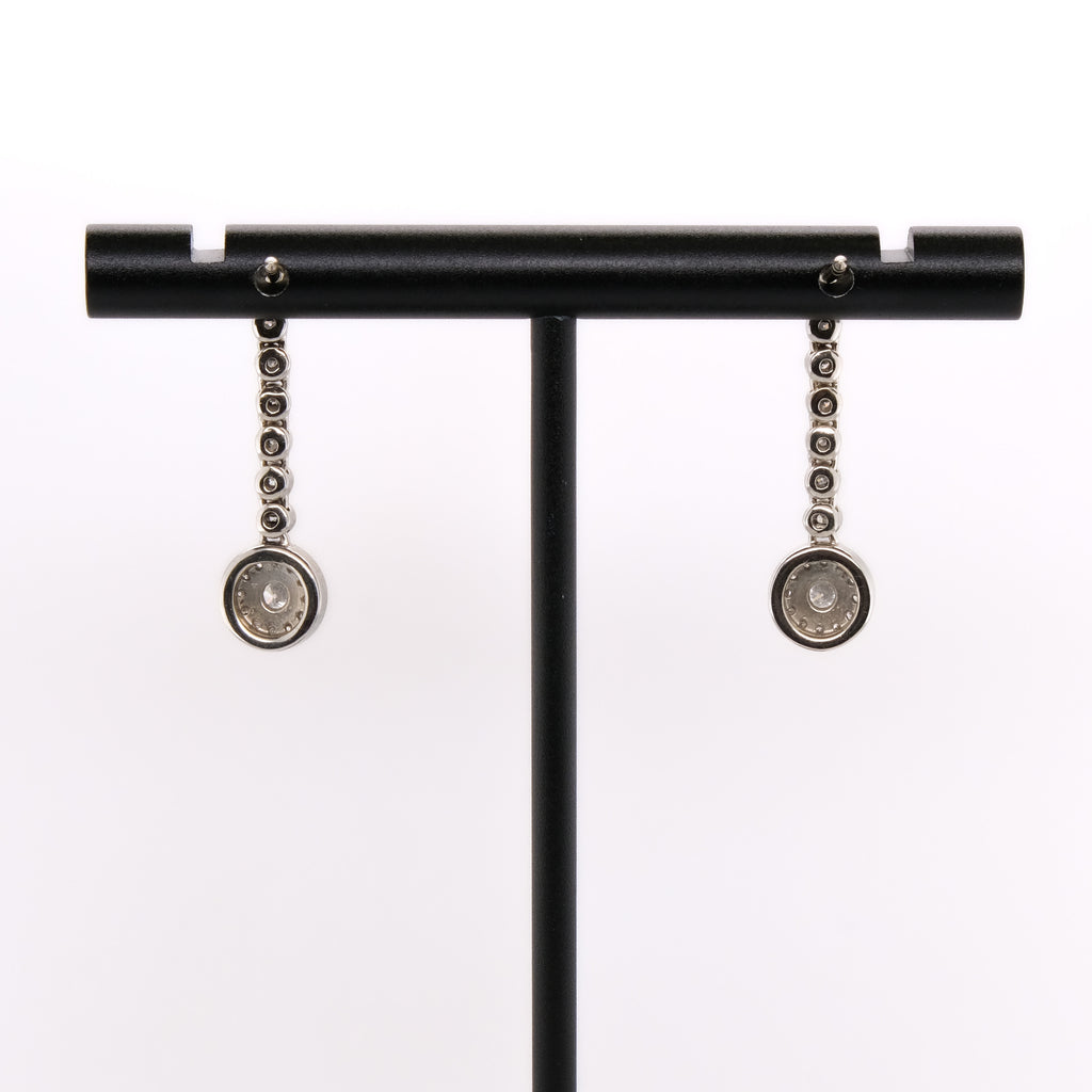 14k Dangling Diamond Earrings