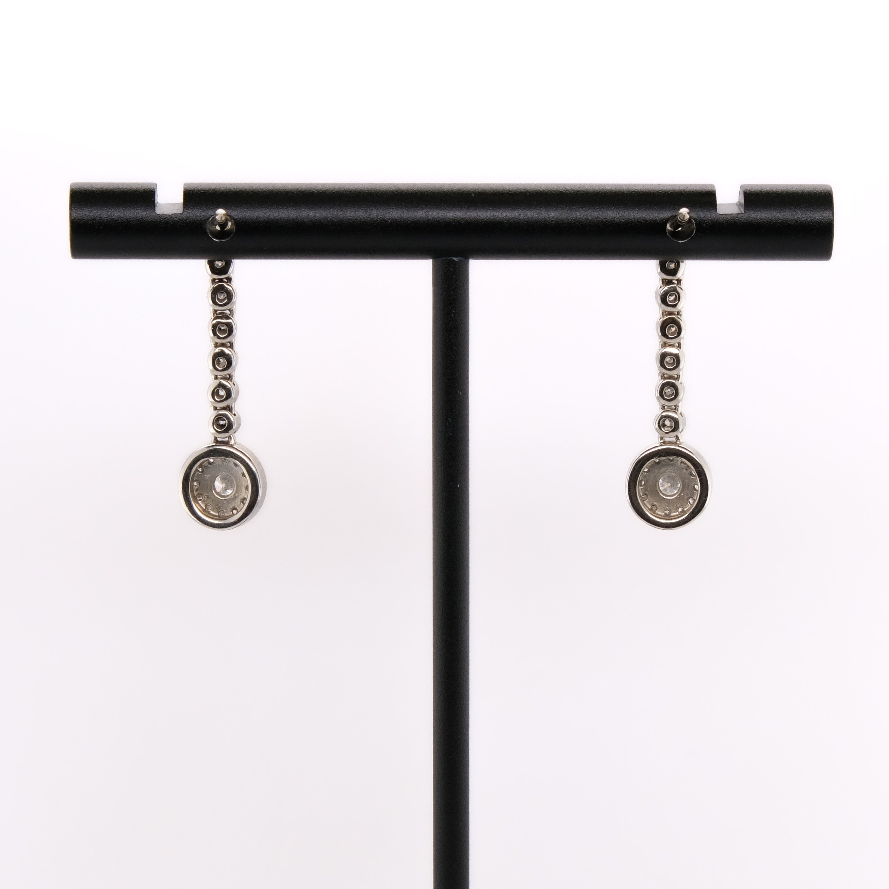 14k Dangling Diamond Earrings