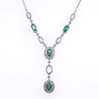 14k Emerald & Diamond Necklace