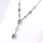 14k Emerald & Diamond Necklace