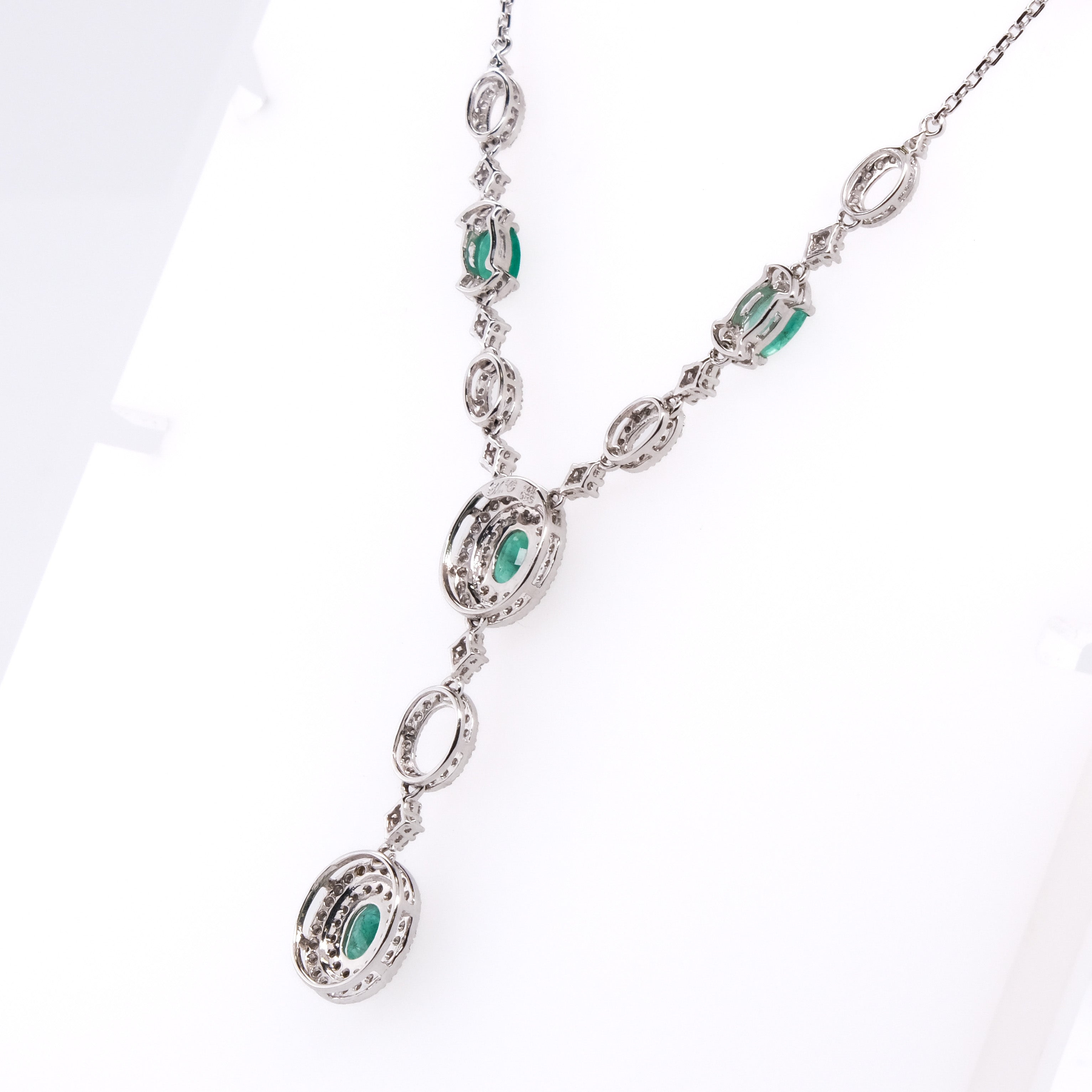 14k Emerald & Diamond Necklace