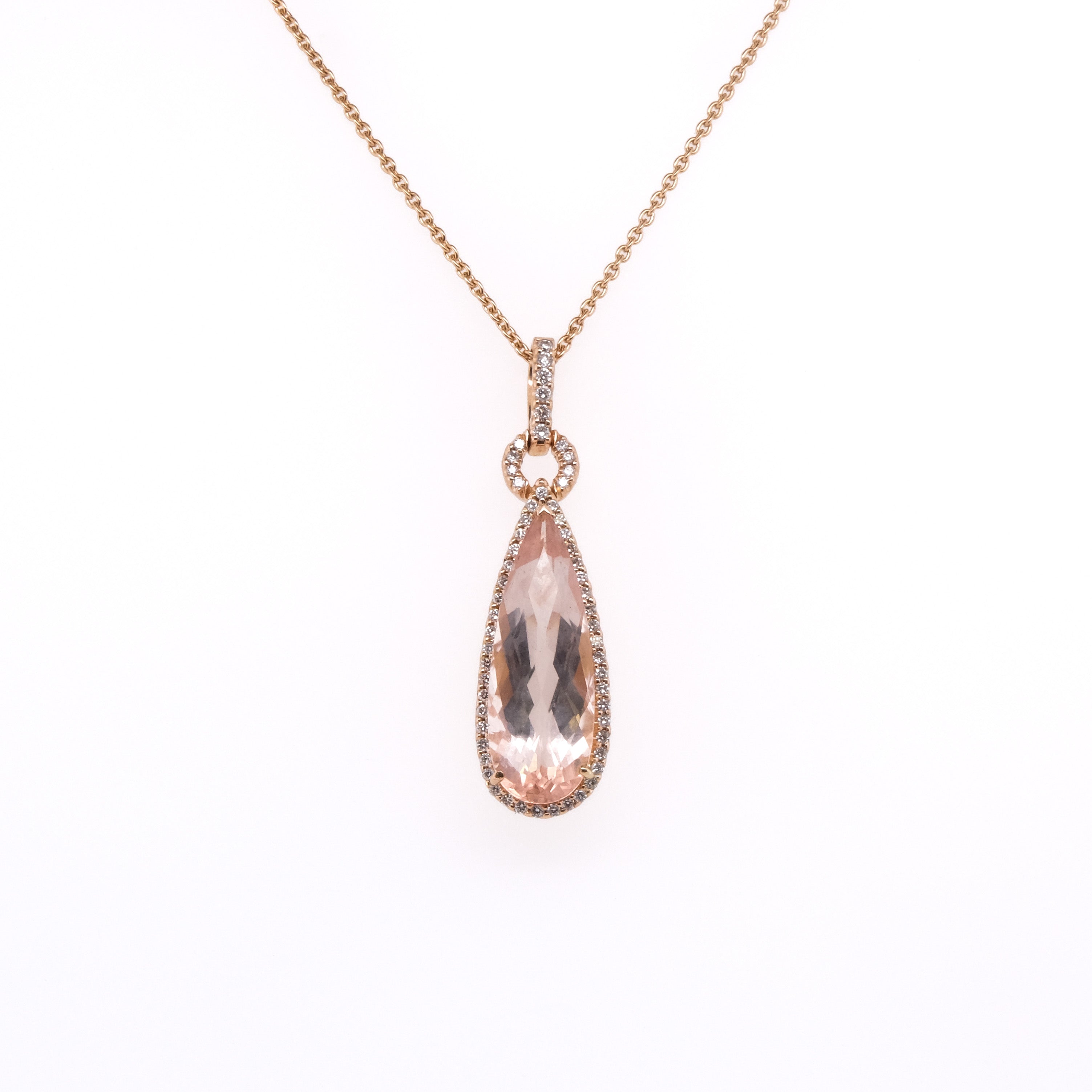 18k Morganite & Diamond Necklace