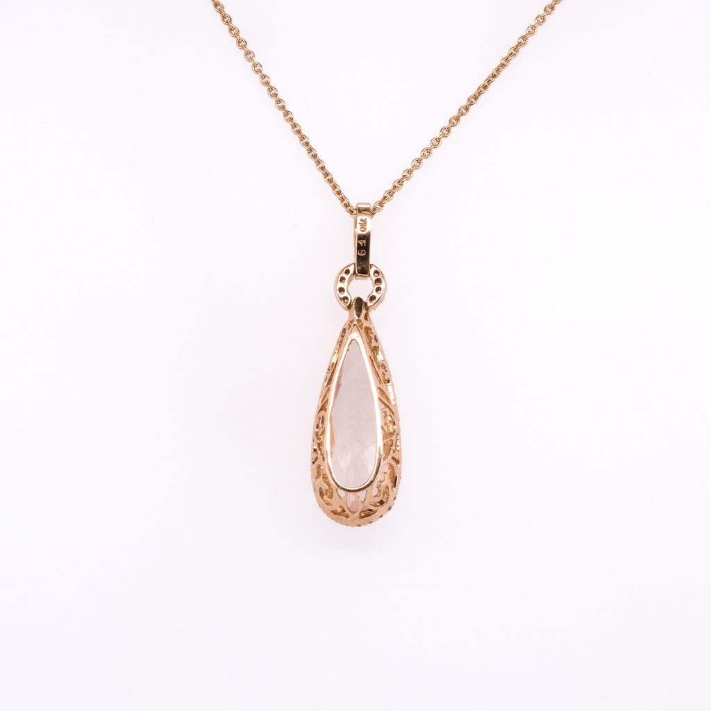 18k Morganite & Diamond Necklace
