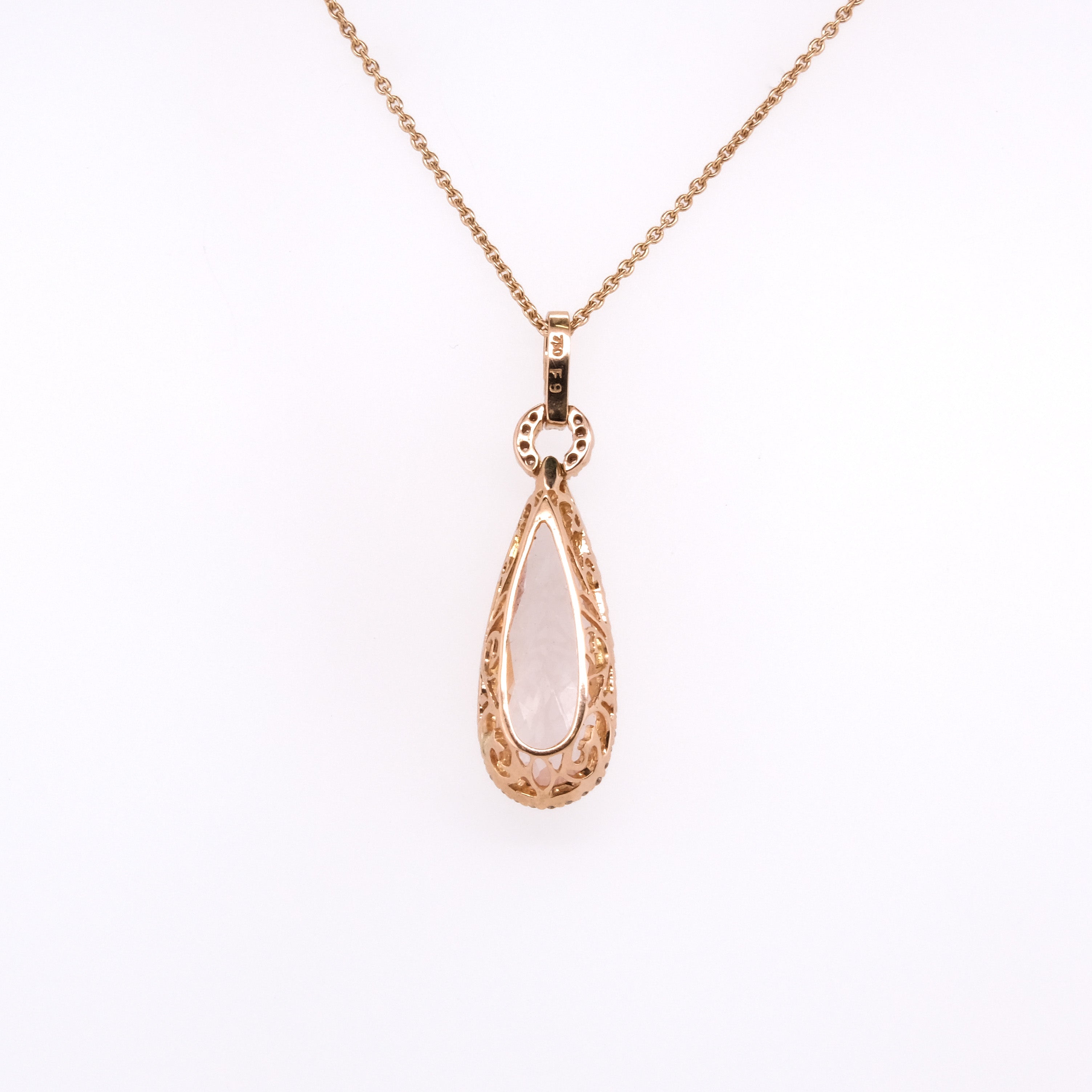 18k Morganite & Diamond Necklace