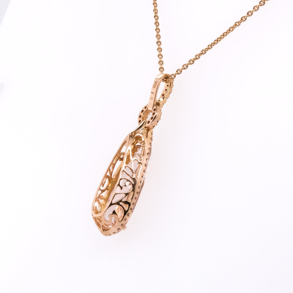 18k Morganite & Diamond Necklace
