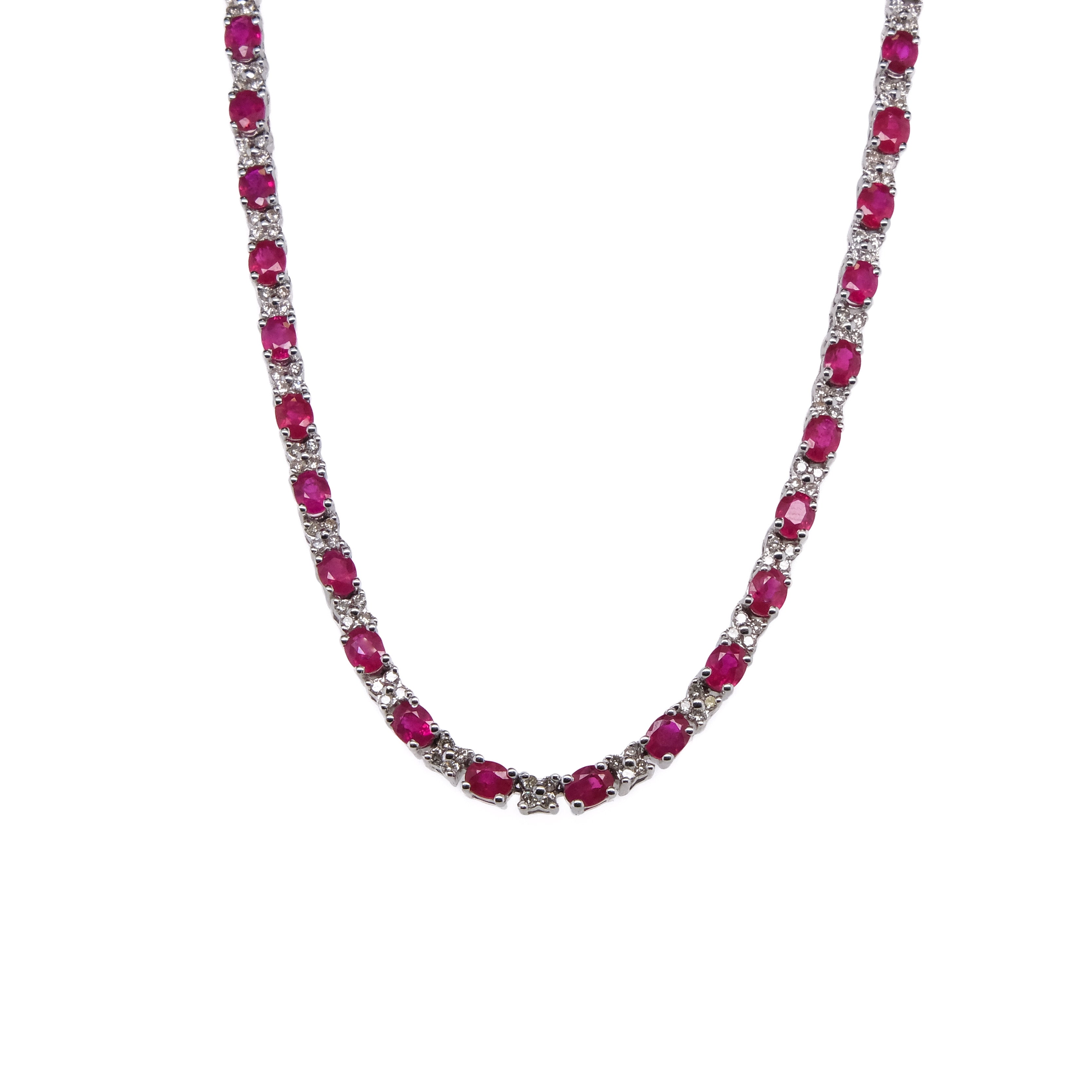 14k Ruby & Diamond Necklace